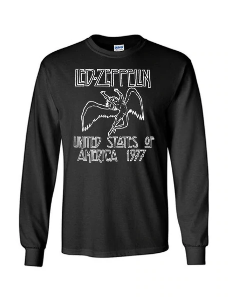 Led Zeppelin- American tour 1977 - Unisex Two Sided Printed Long Sleeve Shirt